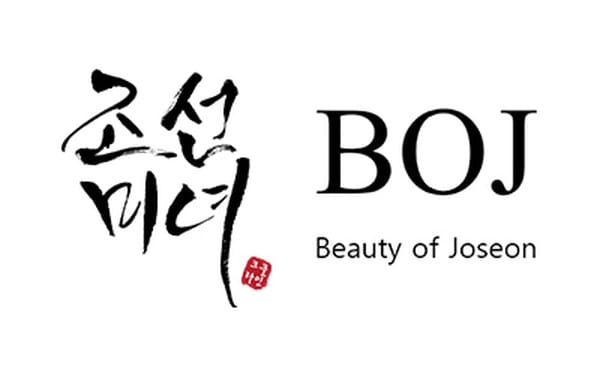 BOJ Beauty of Joseon logo featuring black Korean calligraphy, the letters BOJ, and the text 'Beauty of Joseon' on a white background.